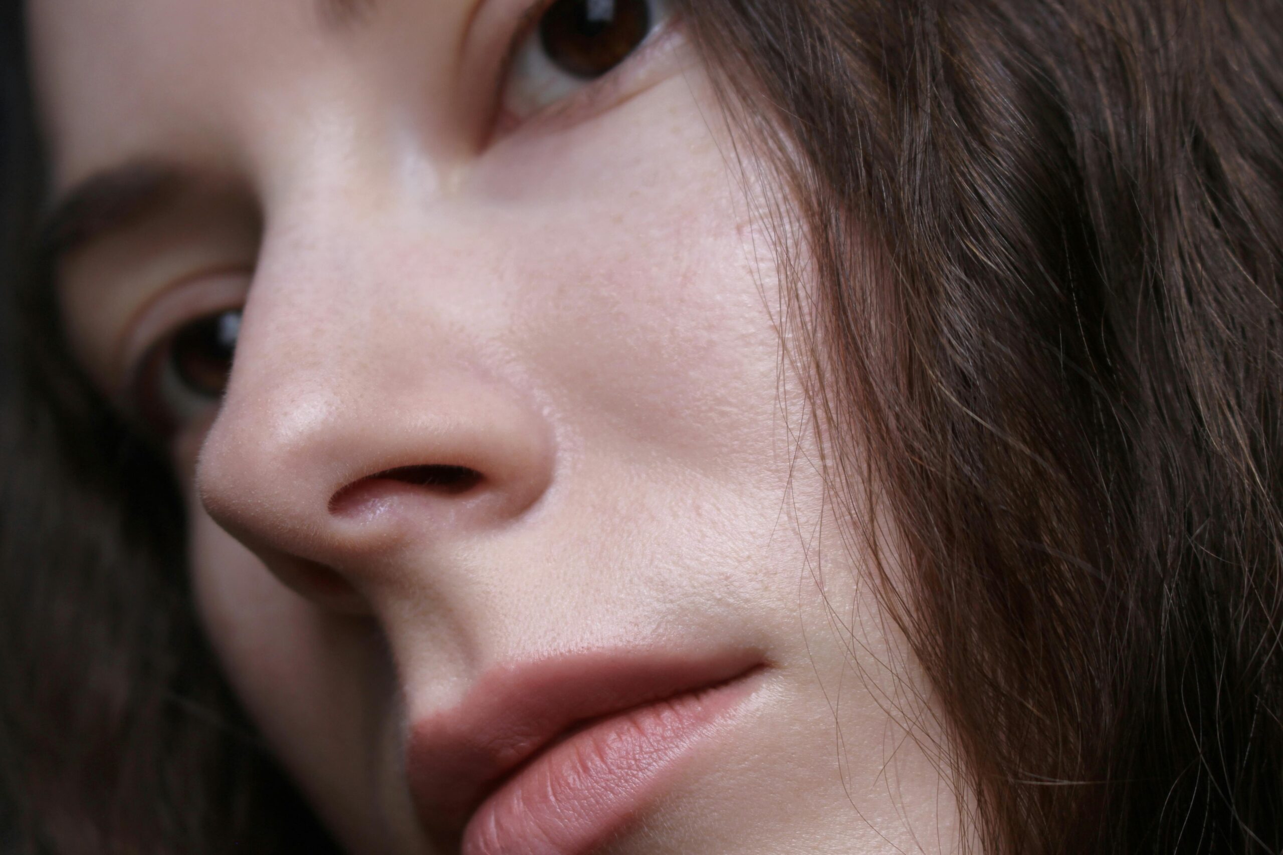 why does my skin look dull but hydrated – close-up of soft but dull skin texture on face